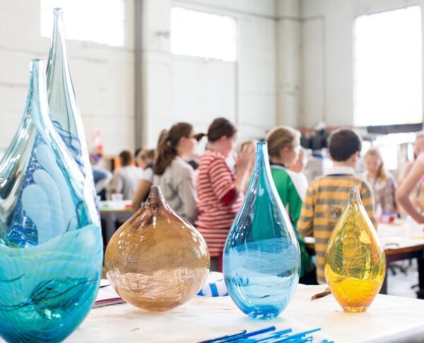 Glass works on display at Canberra Glassworks